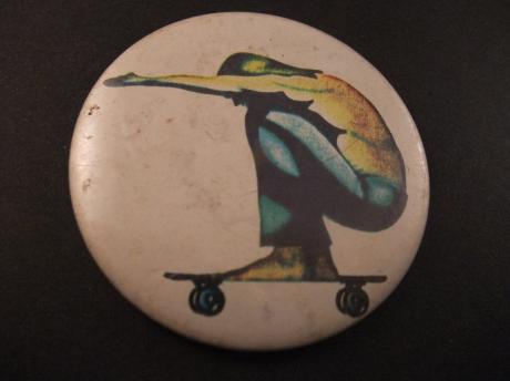 David Bowie skate board gestroomlijnd